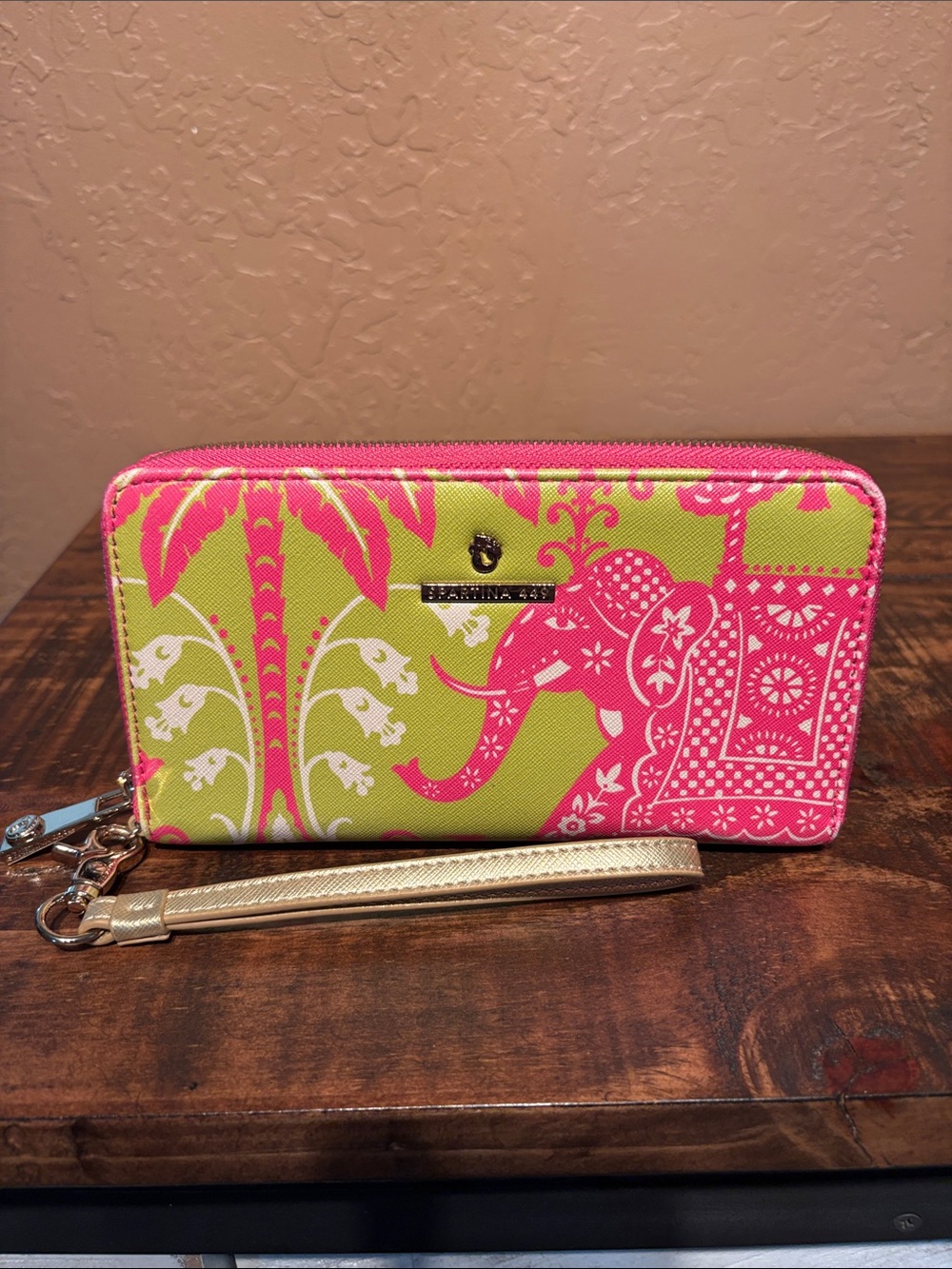 Spartina 449 Tropical Elephant Tote & Matching Wallet Wristlets - Picture 13 of 16